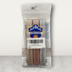3-Pack Soft TPU Watch Bands – Rose Gold, Gold, and Silver (Large)
